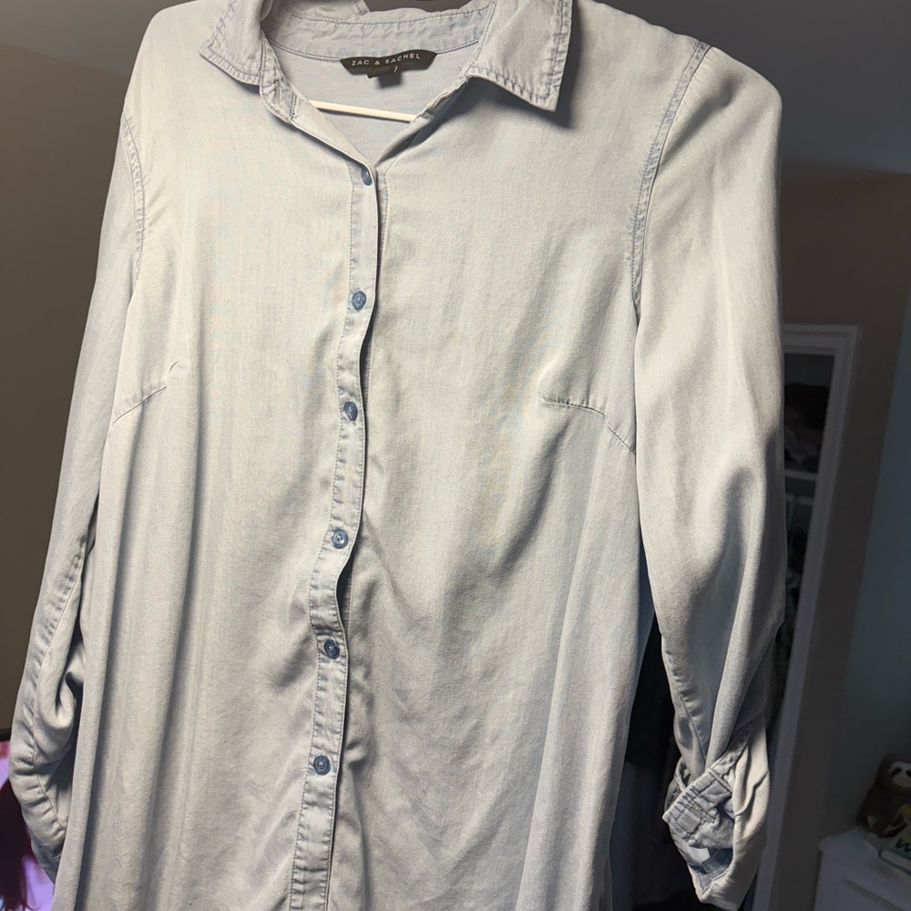 Zac & Rachel Blue Casual Button Down Shirt